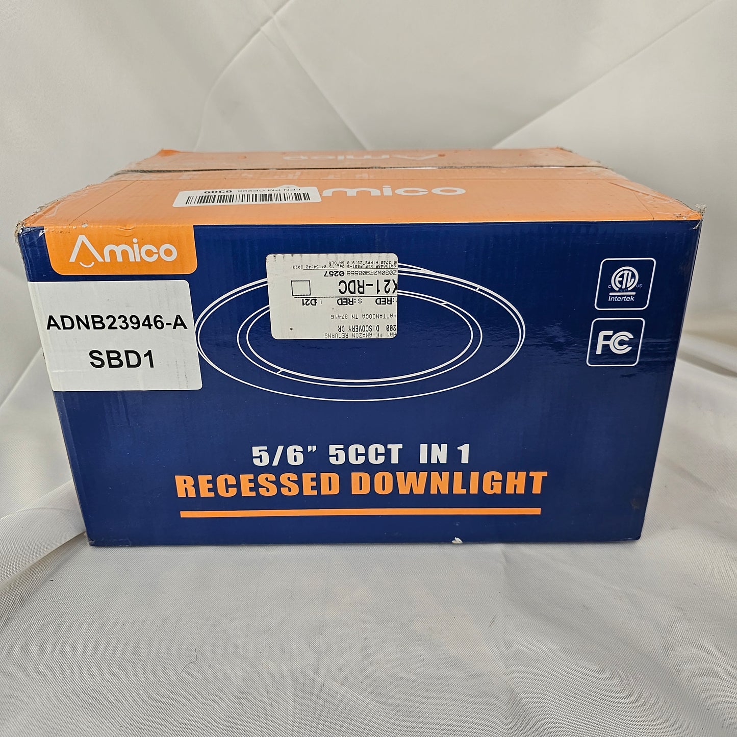 Recessed Downlight 12 Pack 5/6 Inch 5CCT In 1 Amico ADNB23946-A SBD1 - DQ Distribution