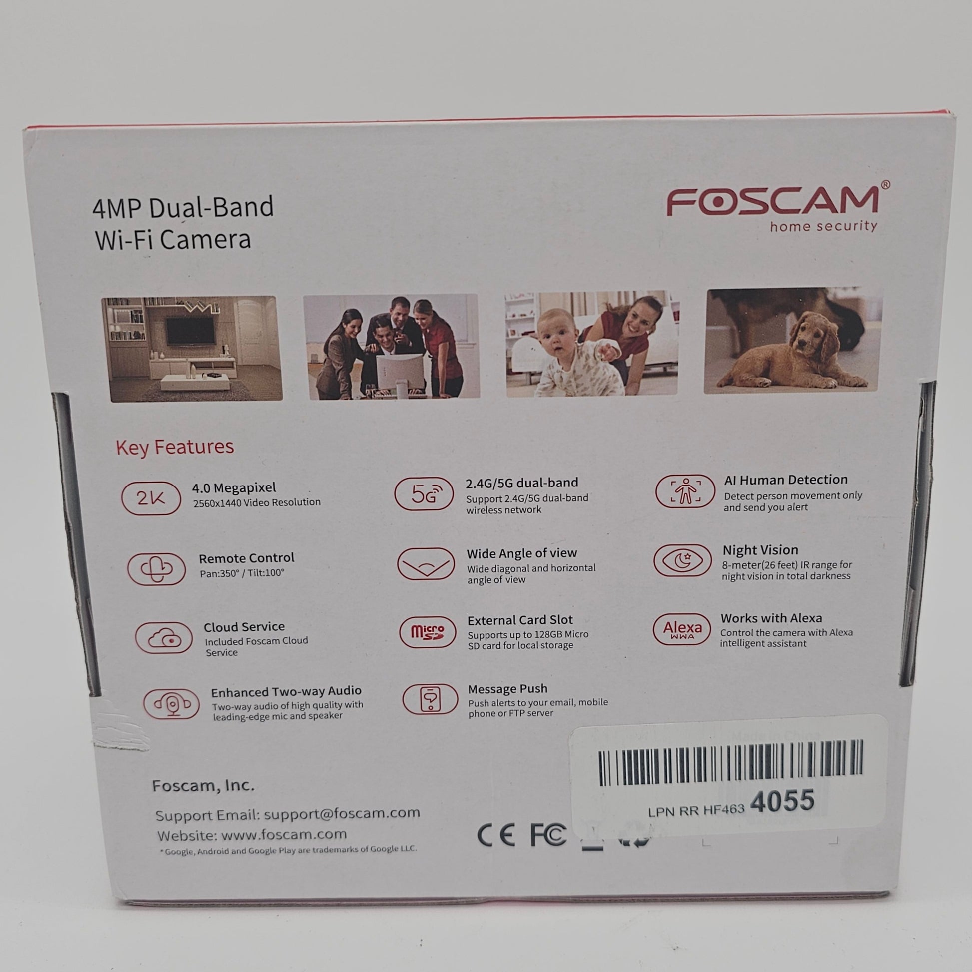 Wifi Camera 4MP Dual Band - Foscam R4S - DQ Distribution