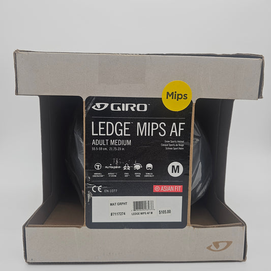 Ledge MIPS AF Ski Helmet, Medium Matt Graphite - Giro - DQ Distribution
