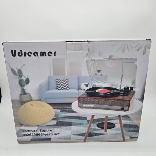 Vintage Record Player White Udreamer UD002 - DQ Distribution