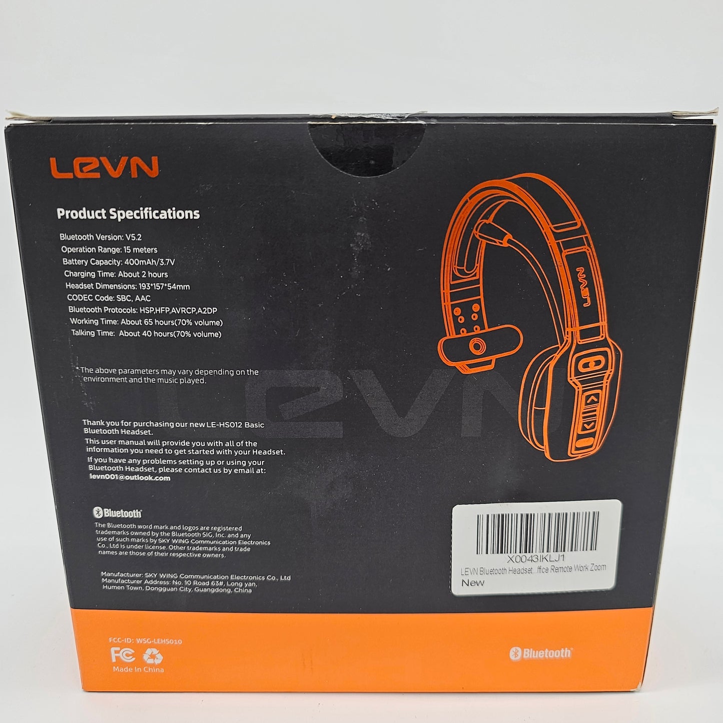 Bluetooth Headset Levn LE-HS012 Basic - DQ Distribution