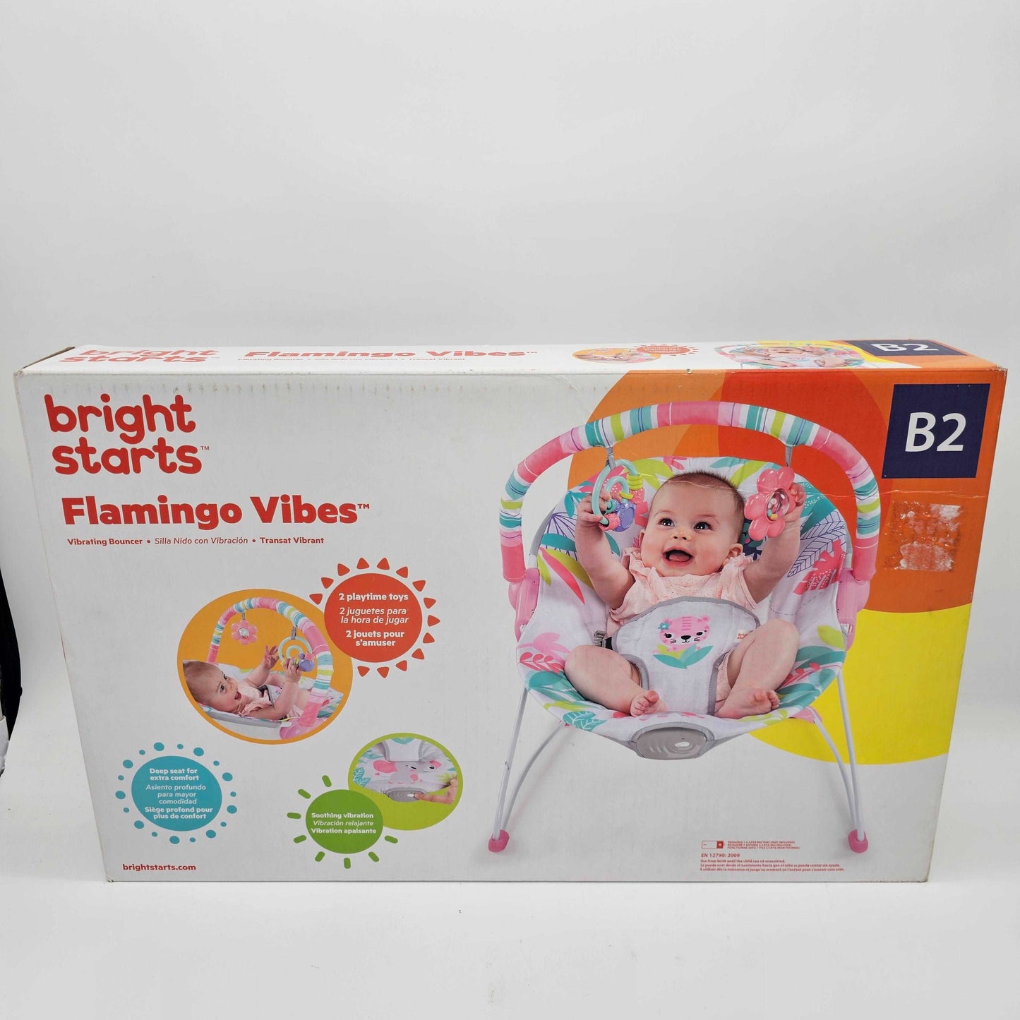 Baby Bouncer Flamingo Vibes Pink Bright Starts B2 - DQ Distribution