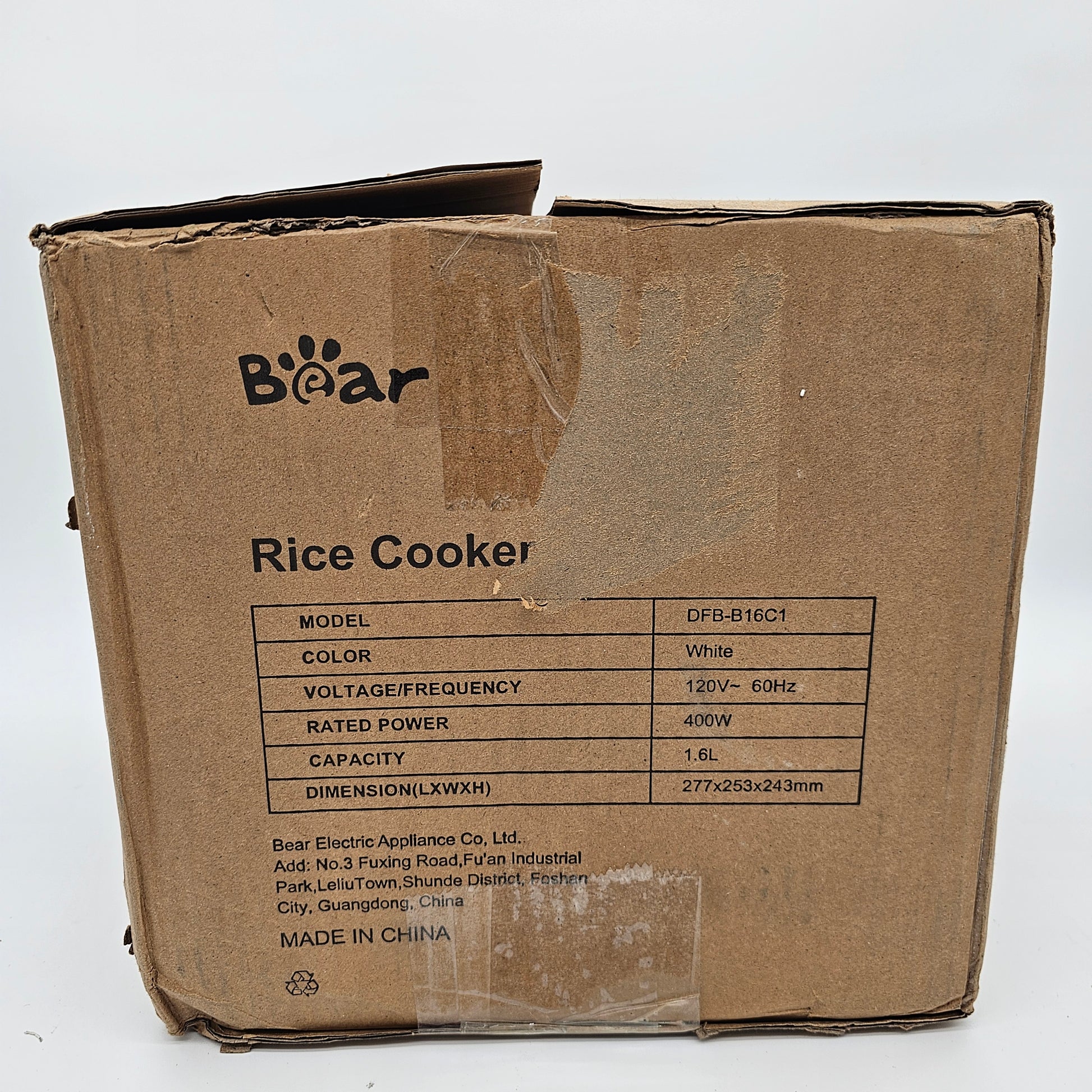 Rice Cooker White Bear DFB-B16C1 - DQ Distribution