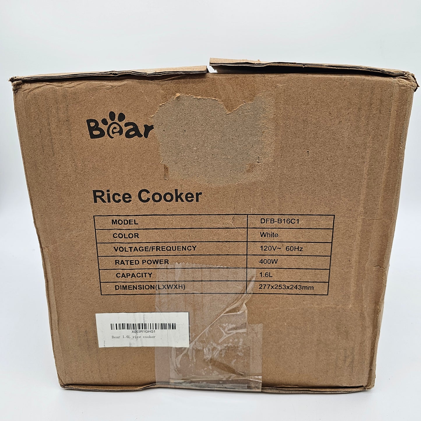 Rice Cooker White Bear DFB-B16C1 - DQ Distribution