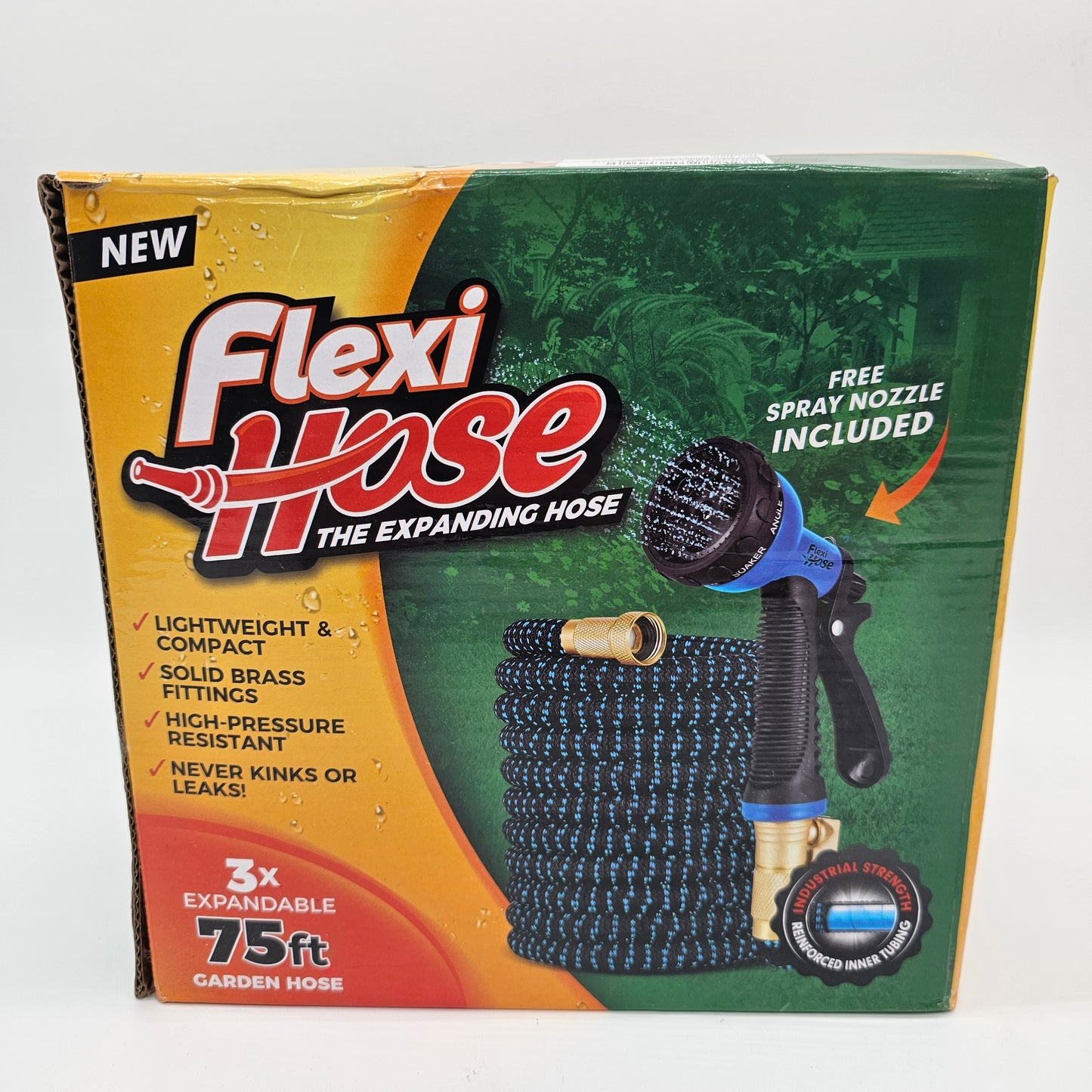 Expandable Hose 75ft w/ Spray Nozzle Flexi Hose - DQ Distribution