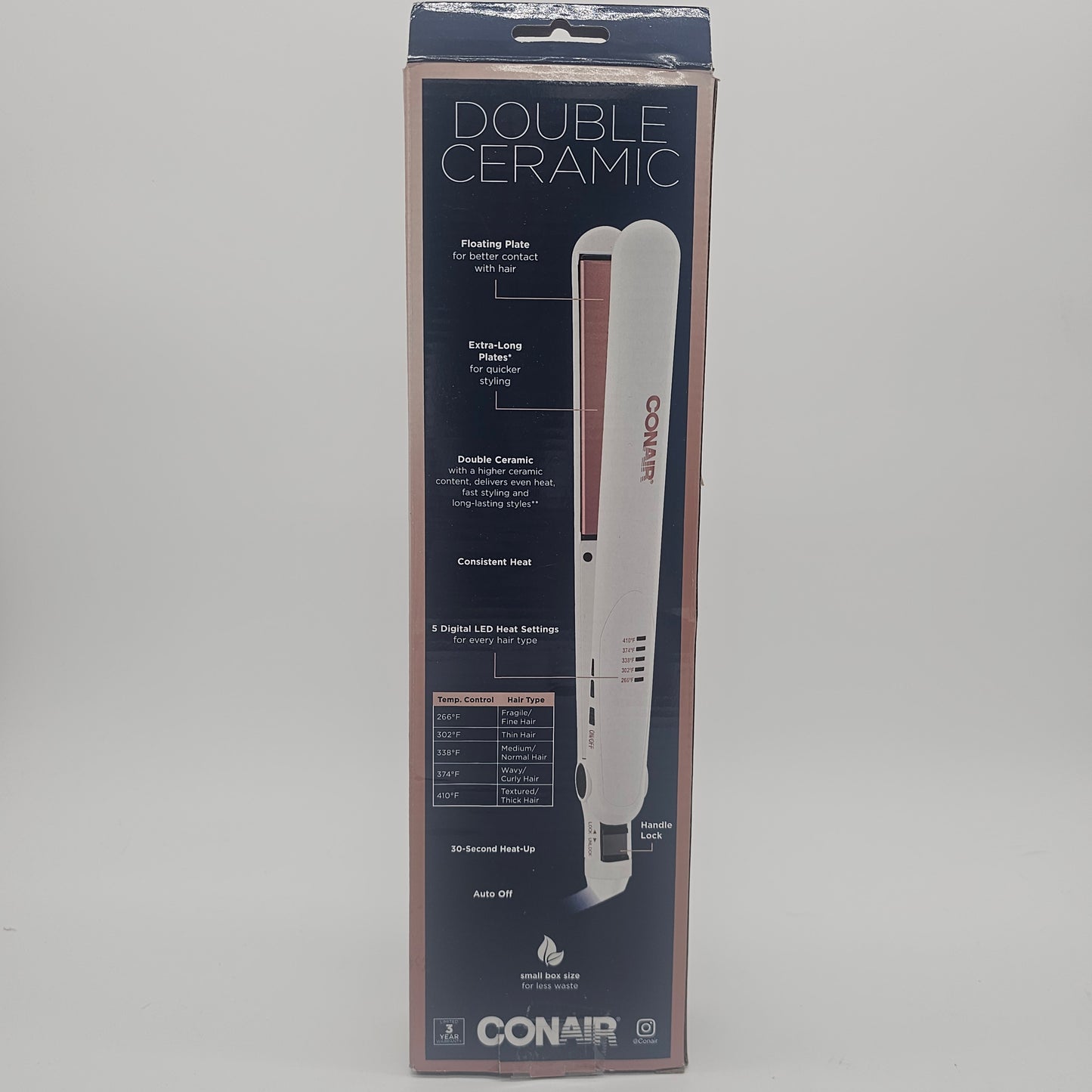 Double Ceramic 1 inch Flat Iron Conair - DQ Distribution