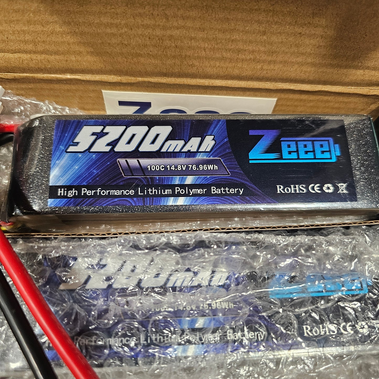 High Performance Lithium Polymer Battery 5200mAh 100C 2 Pack Zeee Power