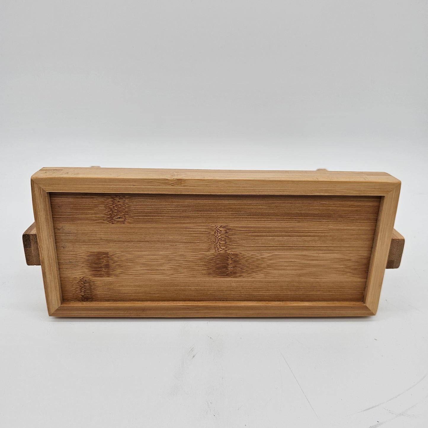 Bamboo Wooden Caddy Organizer with Handle - Kitchen Bathroom Storage Tray