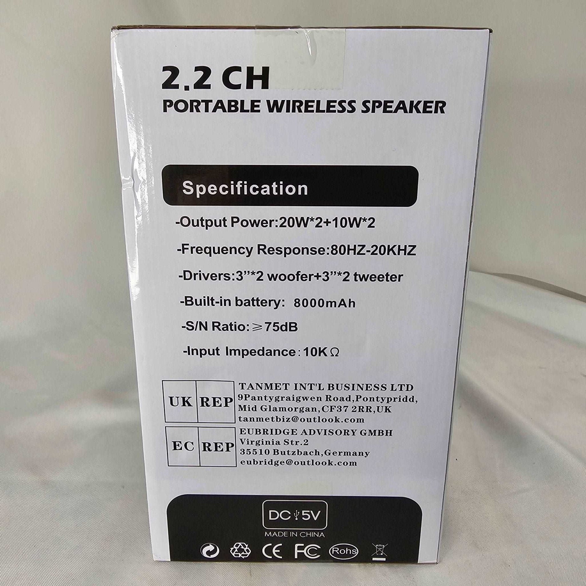 2.2 CH portable Wireless Speaker A21 - DQ Distribution