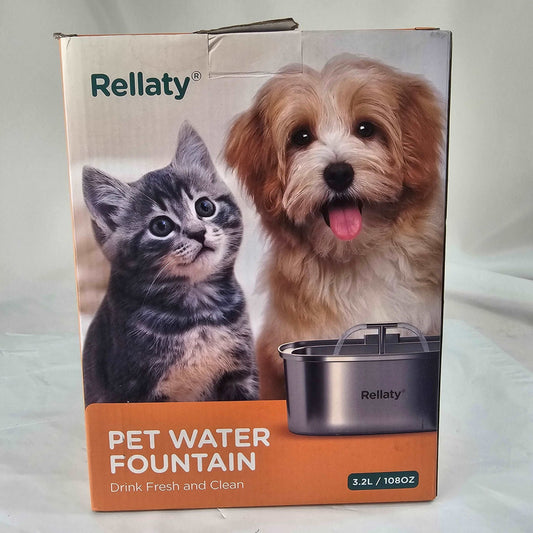 3.2L/108Oz Pet Water Fountain Rellaty - DQ Distribution