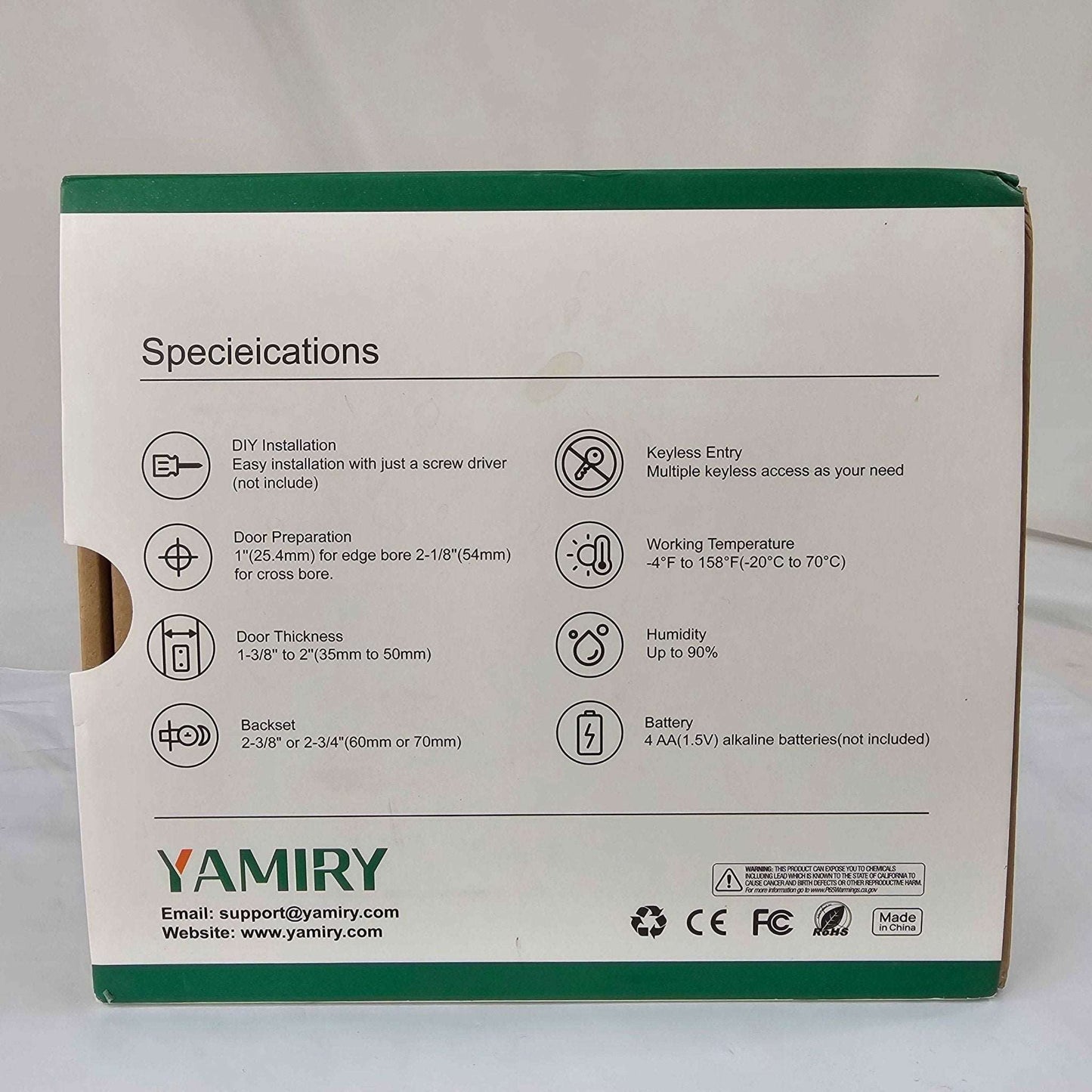 5 in 1 Smart Door Lock Yamiry YR01 - DQ Distribution