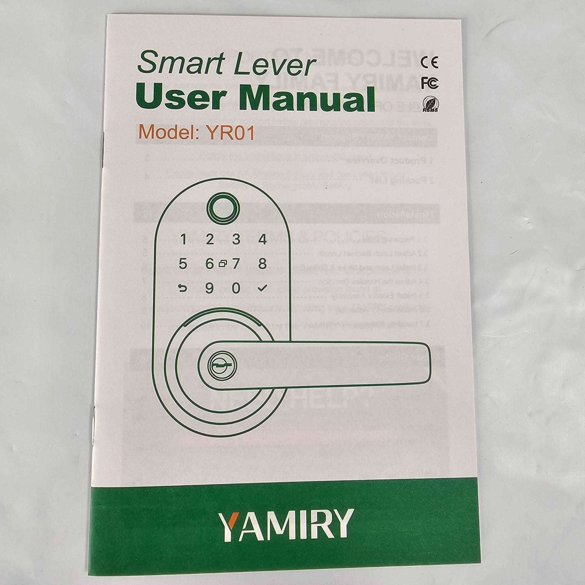 5 in 1 Smart Door Lock Yamiry YR01 - DQ Distribution