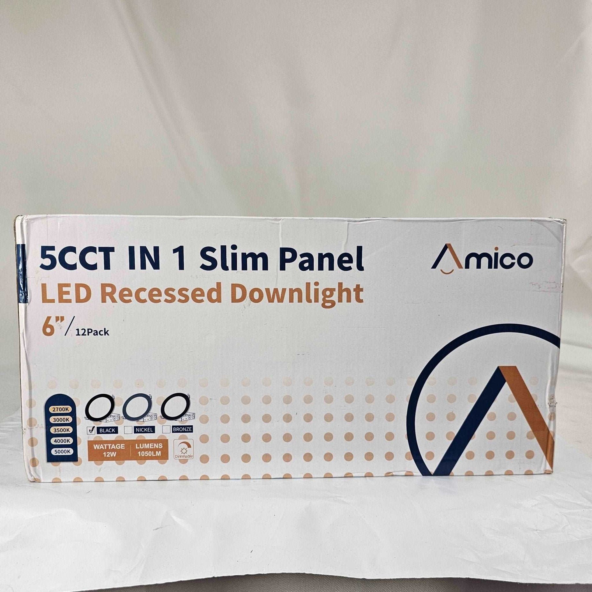 6" 5CCT in 1 Slim Panel Led Recessed Downlight Amico - DQ Distribution