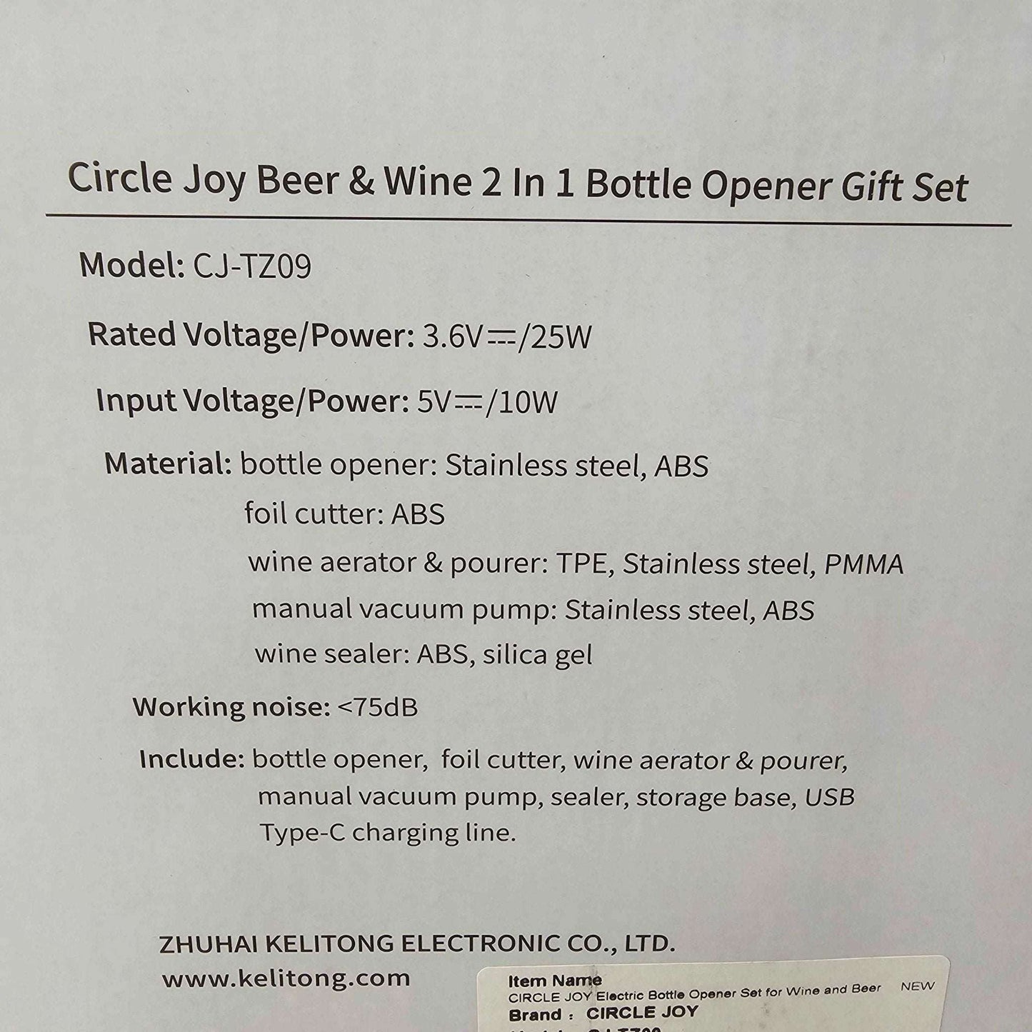 Beer Wine 2 In 1 Bottle Opener Gift Set Circle Joy CJ-TZ09 - DQ Distribution