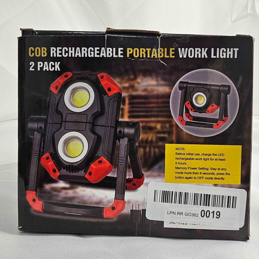COB Rechargeable Portable Work Light 2 Pack - DQ Distribution