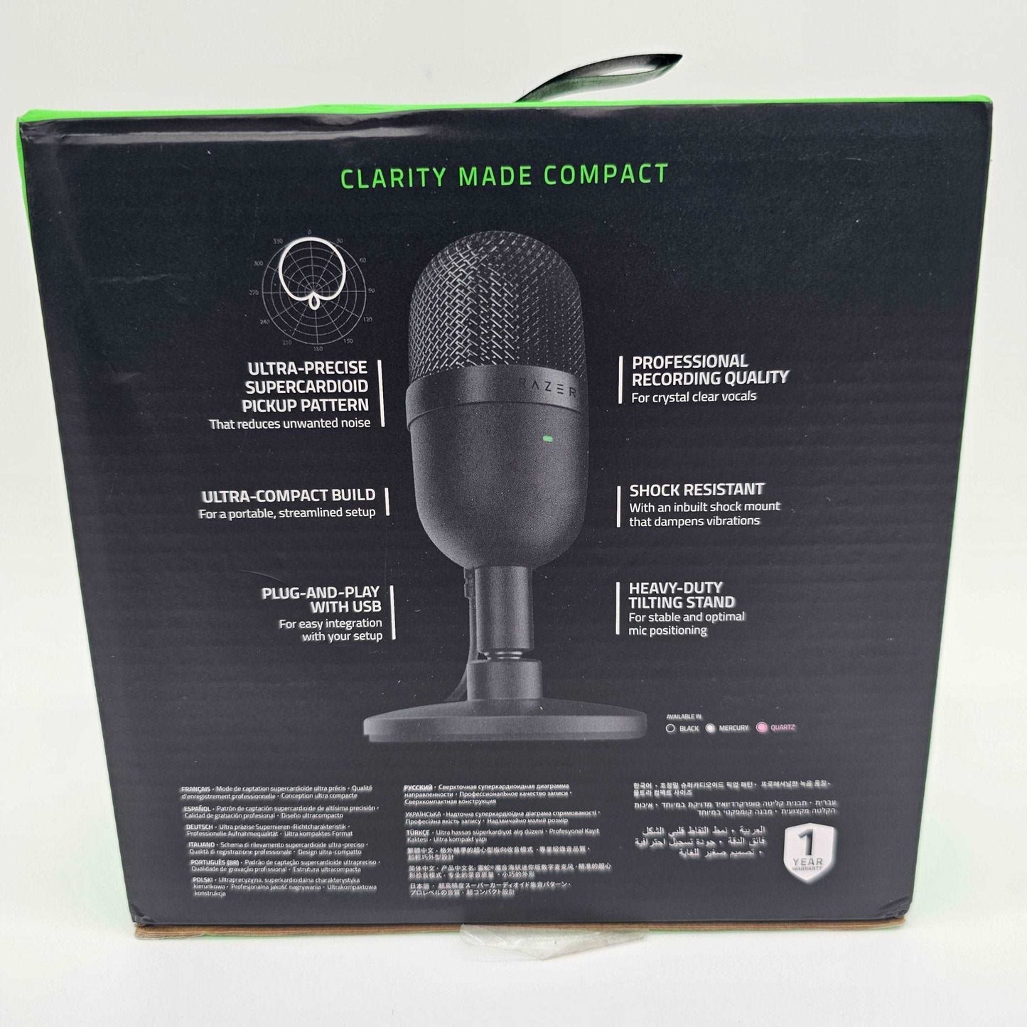 Condenser Microphone Razer Seiren Mini - DQ Distribution