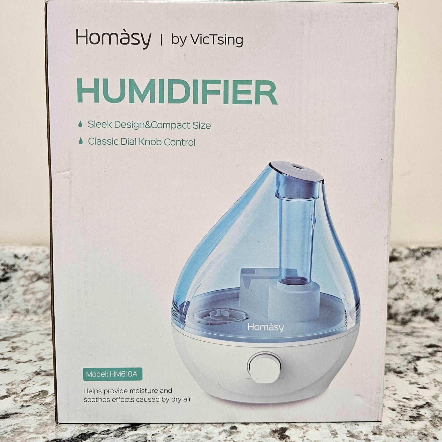 Ultrasonic Cool Mist Humidifier - Compact, Quiet, Long-Lasting, White - DQ Distribution