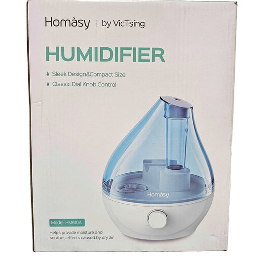 Ultrasonic Cool Mist Humidifier - Compact, Quiet, Long-Lasting, White - DQ Distribution