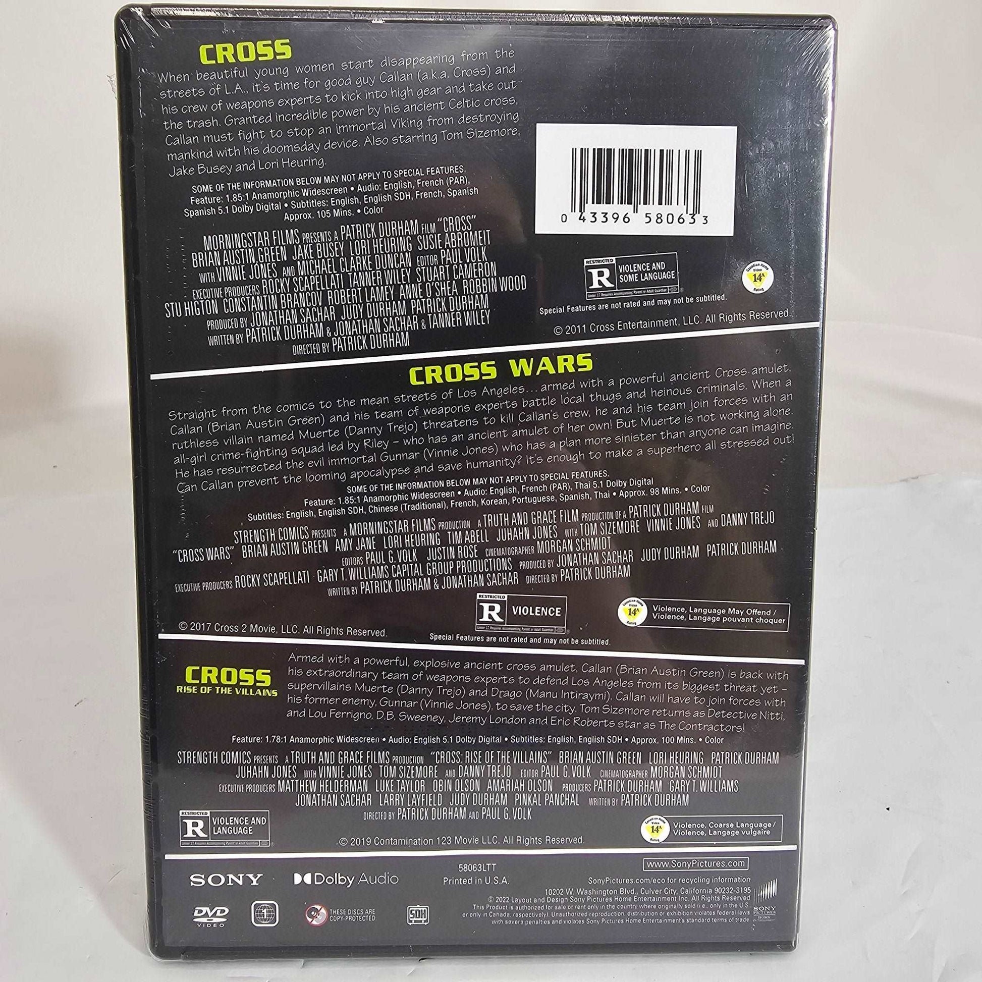 Cross 3 movie Collection: Cross (2011) / Cross Wars / Cross: Rise of the Villains DVD - DQ Distribution