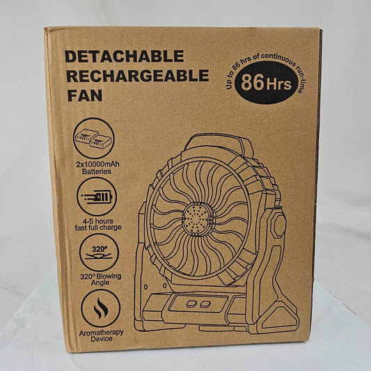 Detachable Rechargable Fan DFT15-1LW - DQ Distribution