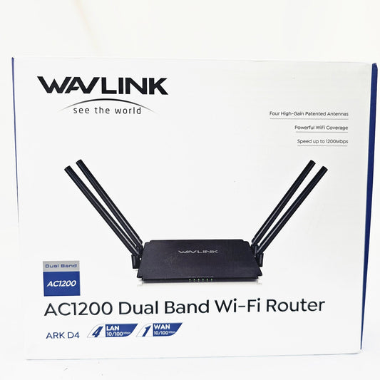 Dual Band Wi-Fi Router AC1200 Wavlink ARK D4 - DQ Distribution