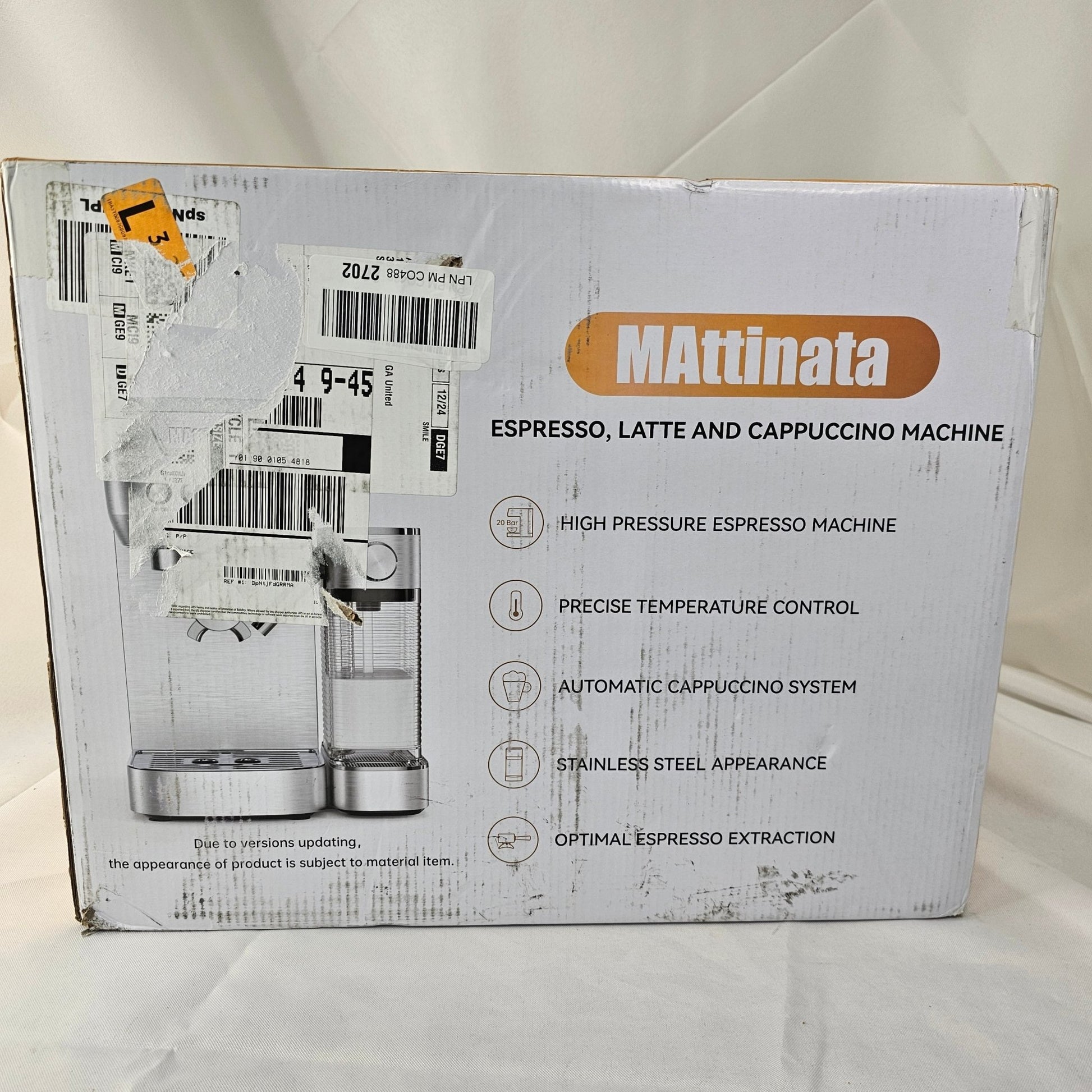 Espresso Latte Cappuccino Machine Mattinata CM1632 - DQ Distribution