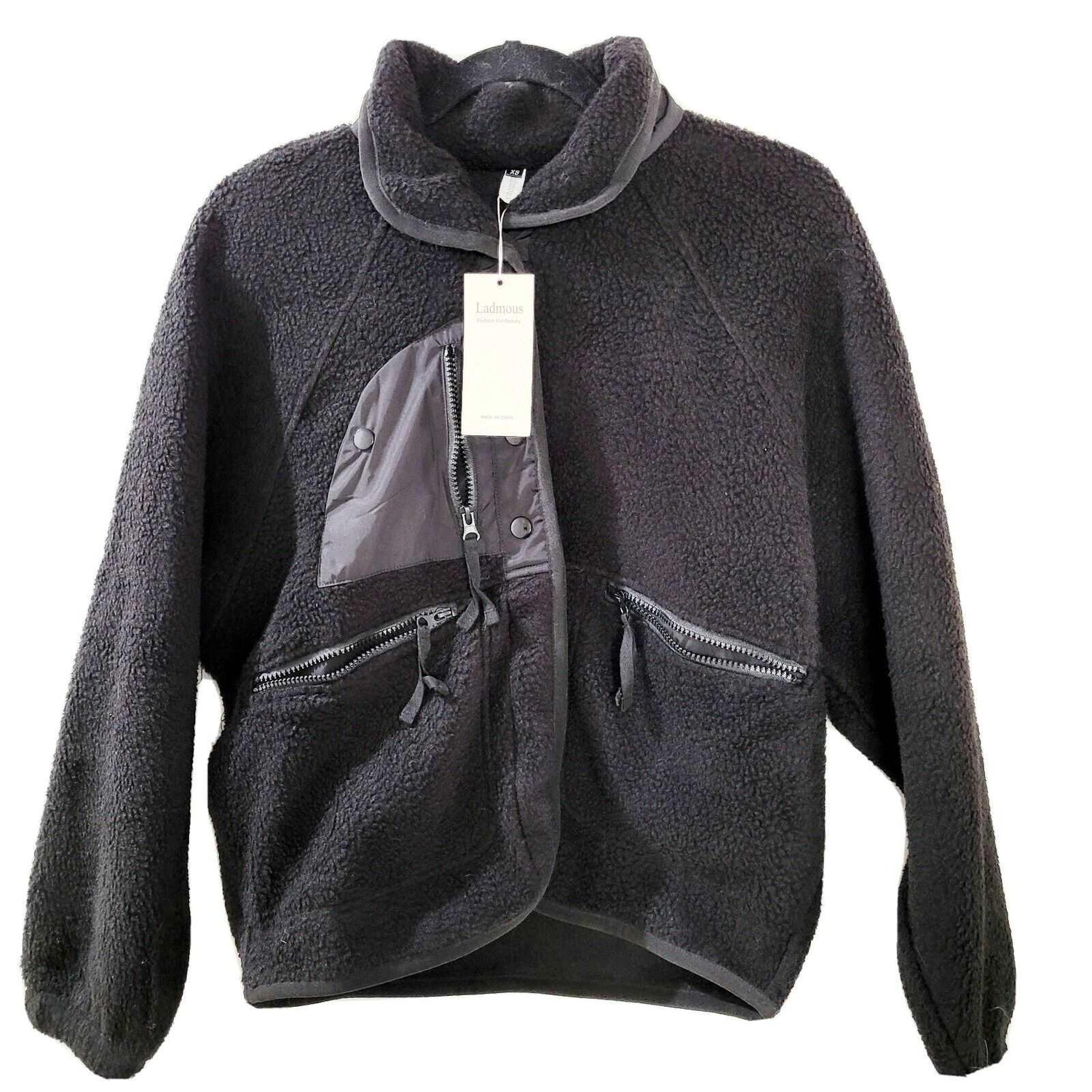 Fleece Jacket Women's XS Black Polyester Ladmous - DQ Distribution