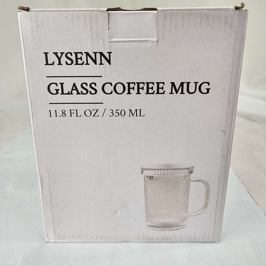 Glass Coffee Mug 11.8 Oz Lysenn - DQ Distribution