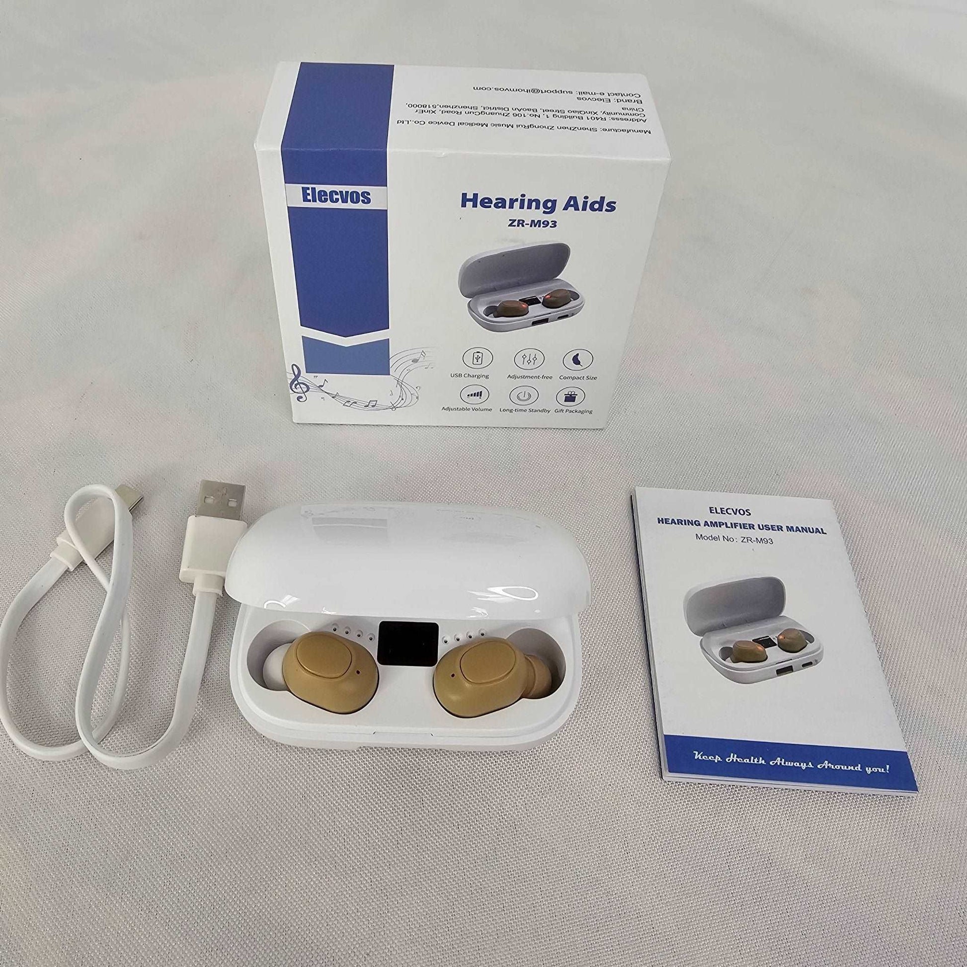 Hearing Aids USB Compact Adjustable Elecvos ZR-M93 - DQ Distribution