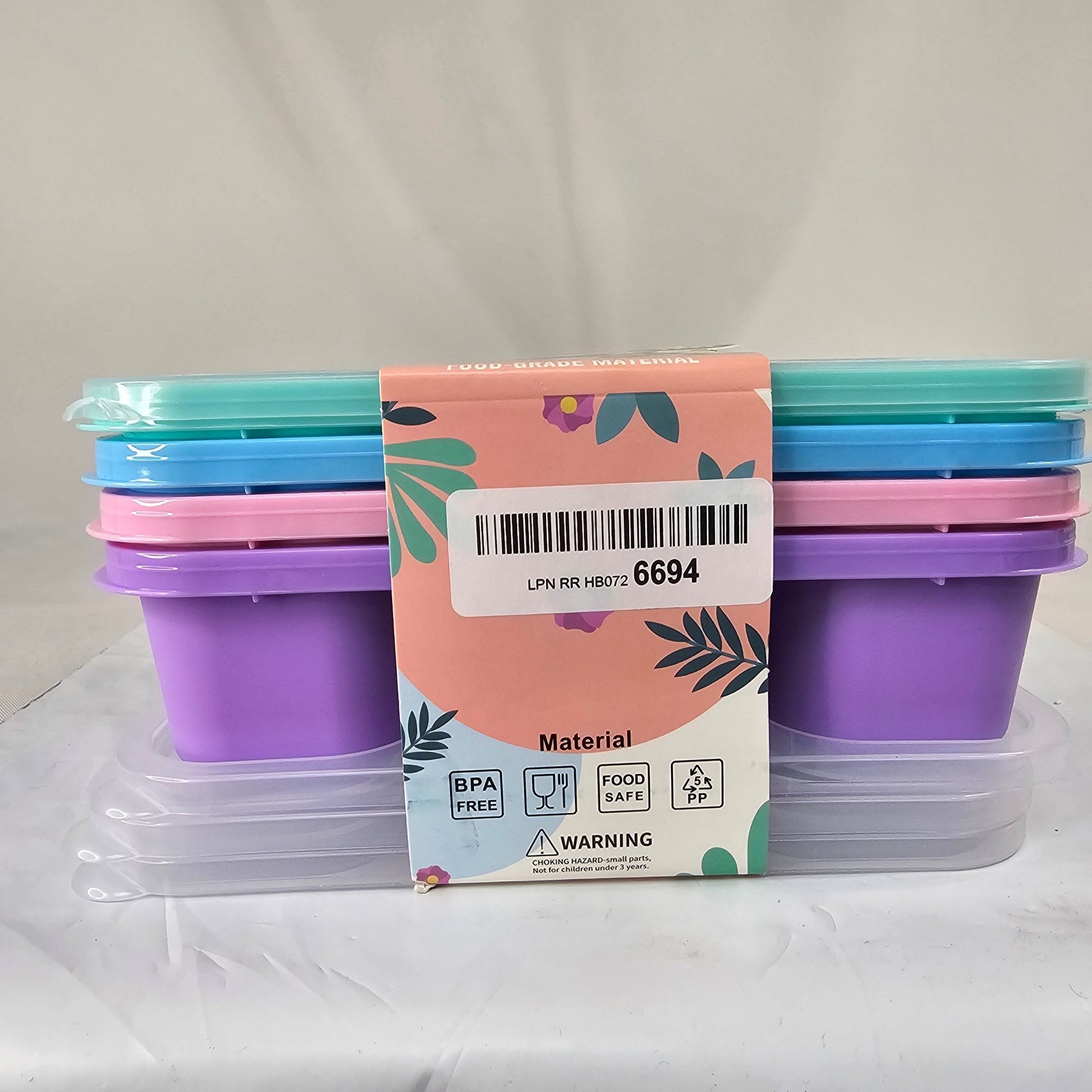 High Quality Plastic Bento Lunch Box 4-Pack BPA FREE - DQ Distribution
