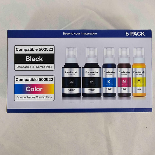 Ink Compatible 502 522 (Not Sublimation Ink) 5 Pack - DQ Distribution
