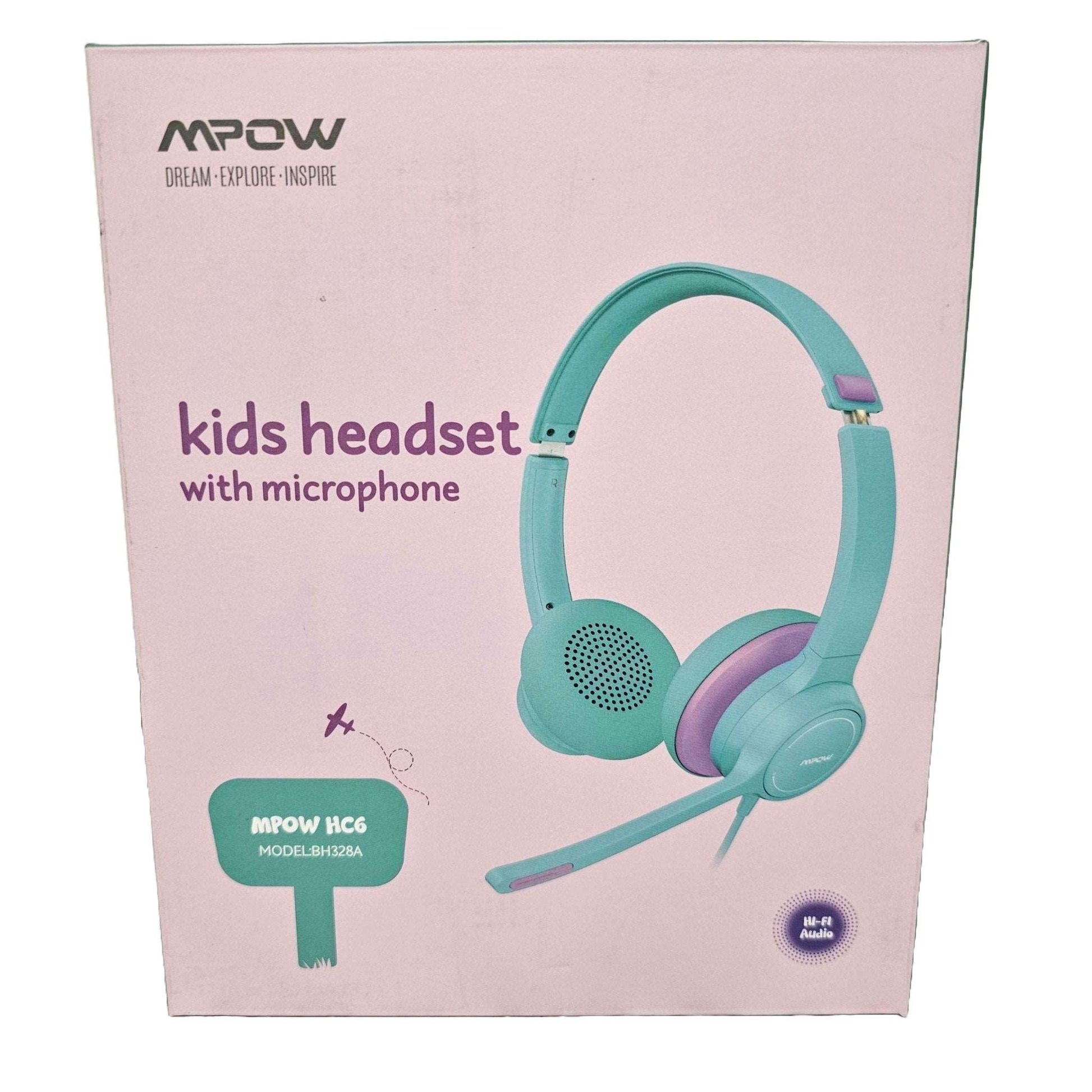 Kids Headset with Mic - Hi-Fi Audio, USB & 3.5mm, Comfortable Earpads - DQ Distribution