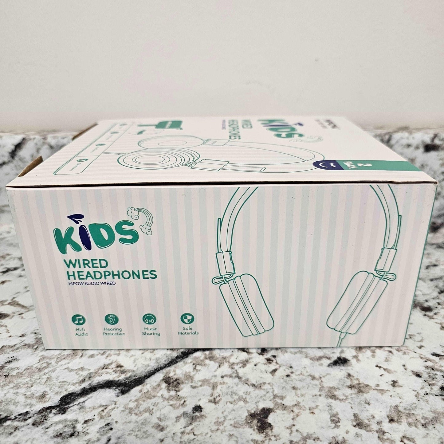 MPOW Kids Wired Headphones 2-Pack - Safe Hi-Fi Audio, Foldable, Mic - DQ Distribution