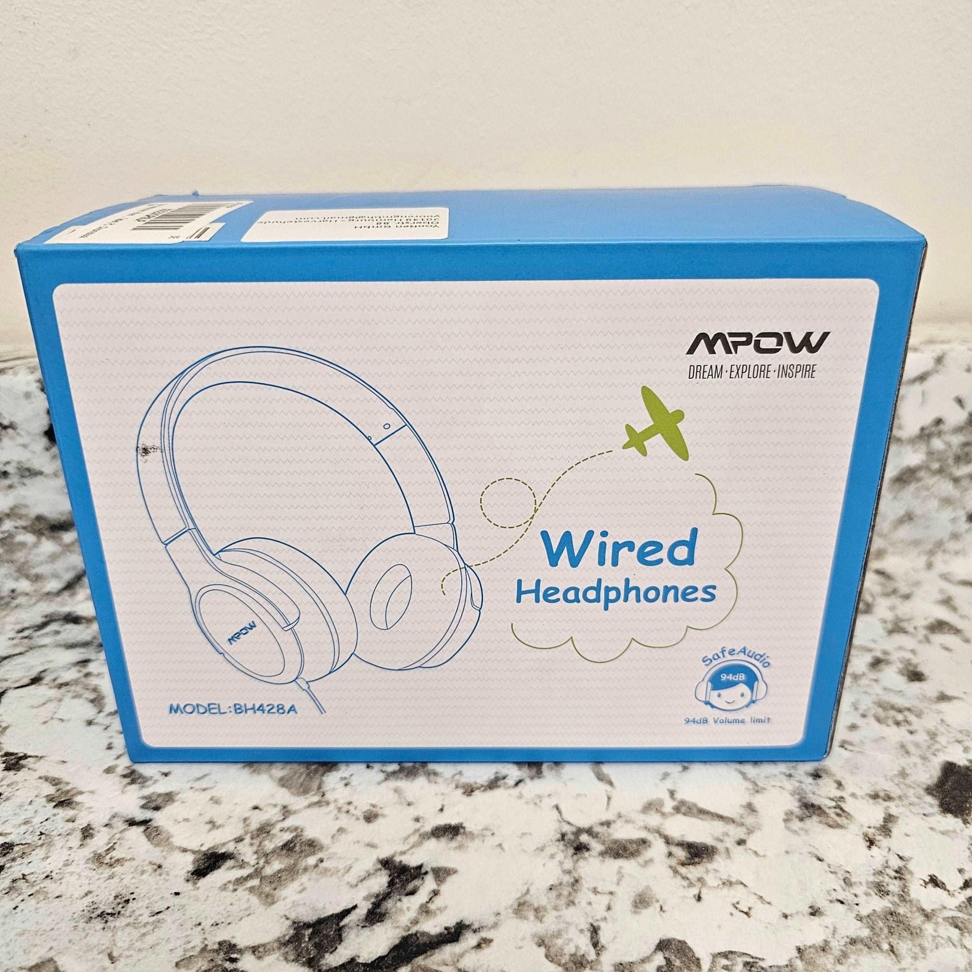 Kids Wired Headphones - Safe Audio, Hi-Fi Stereo Sound, Collapsible Design - DQ Distribution