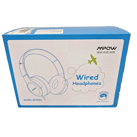 Kids Wired Headphones - Safe Audio, Hi-Fi Stereo Sound, Collapsible Design - DQ Distribution