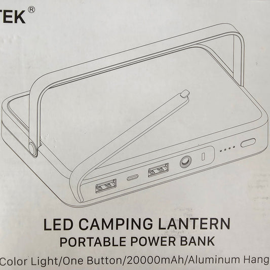 LED Camping Lantern Portable Power Bank 20000 mAh Eventek PB200 - DQ Distribution