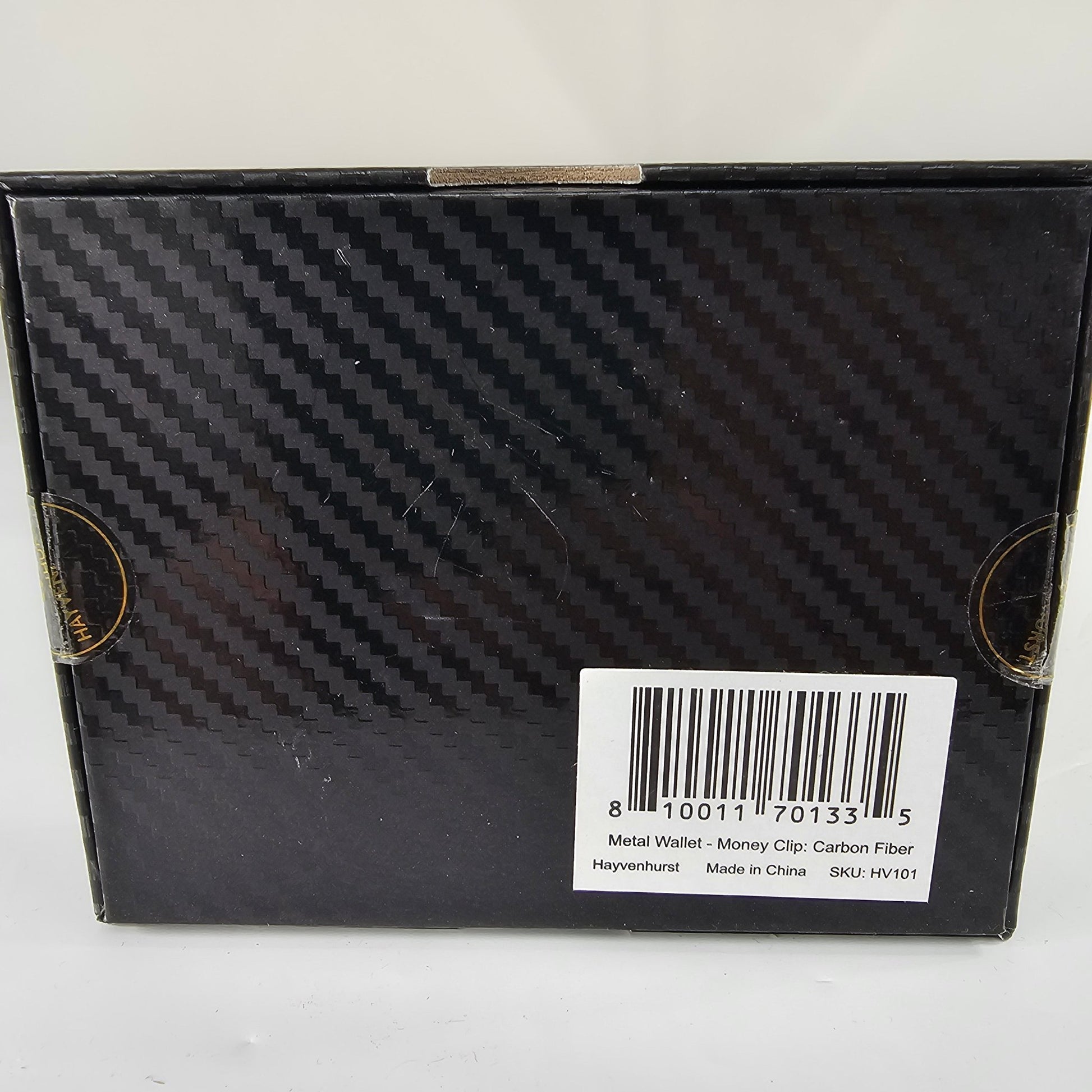 Metal Wallet Money Clip Carbon Fiber Hayvenhurst HV101 - DQ Distribution