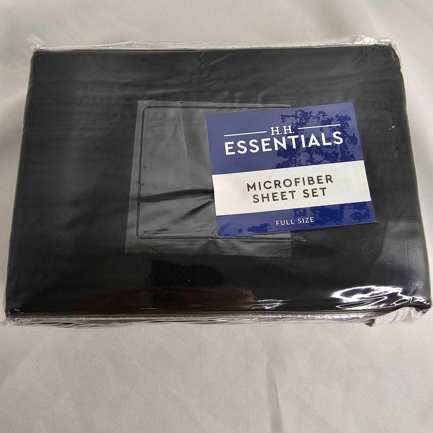 Microfiber Sheet Set Full Black H.H. Essentials - DQ Distribution