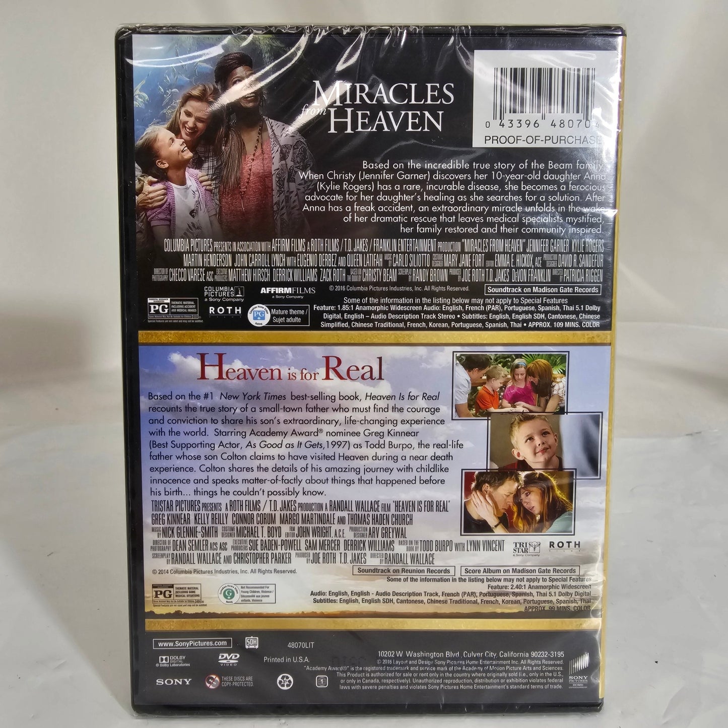 Miracles from Heaven / Heaven Is for Real - Double Feature DVD - DQ Distribution