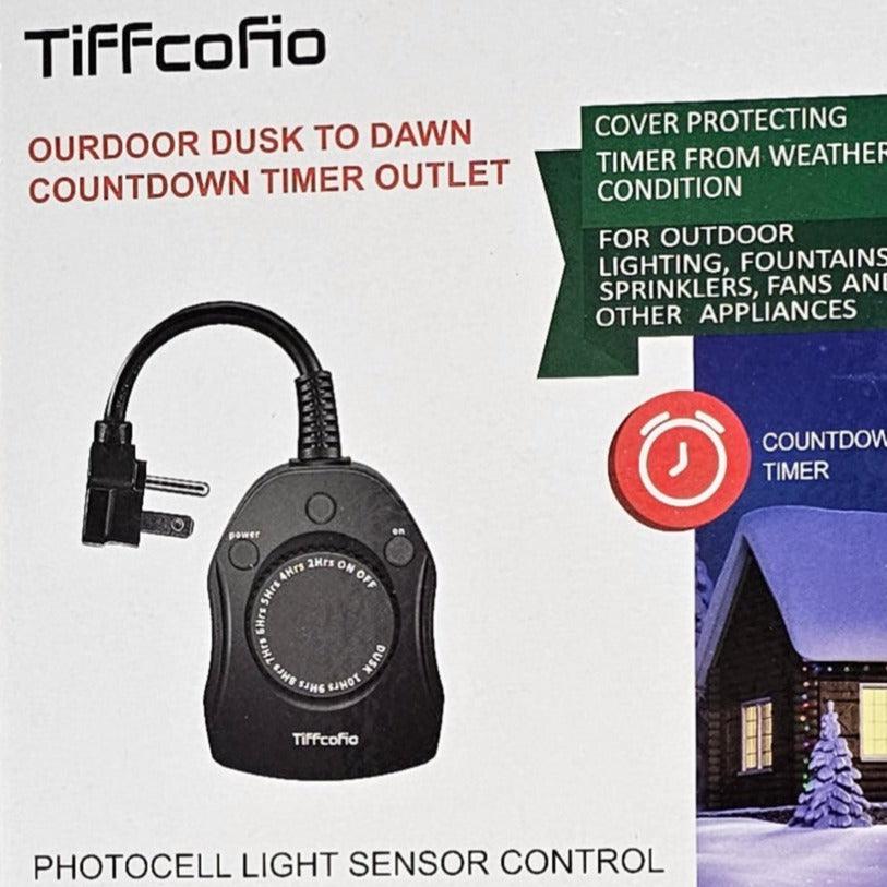 Outdoor Dusk to Dawn Countdown Timer Outlet Tiffcofio MH-1502A - DQ Distribution