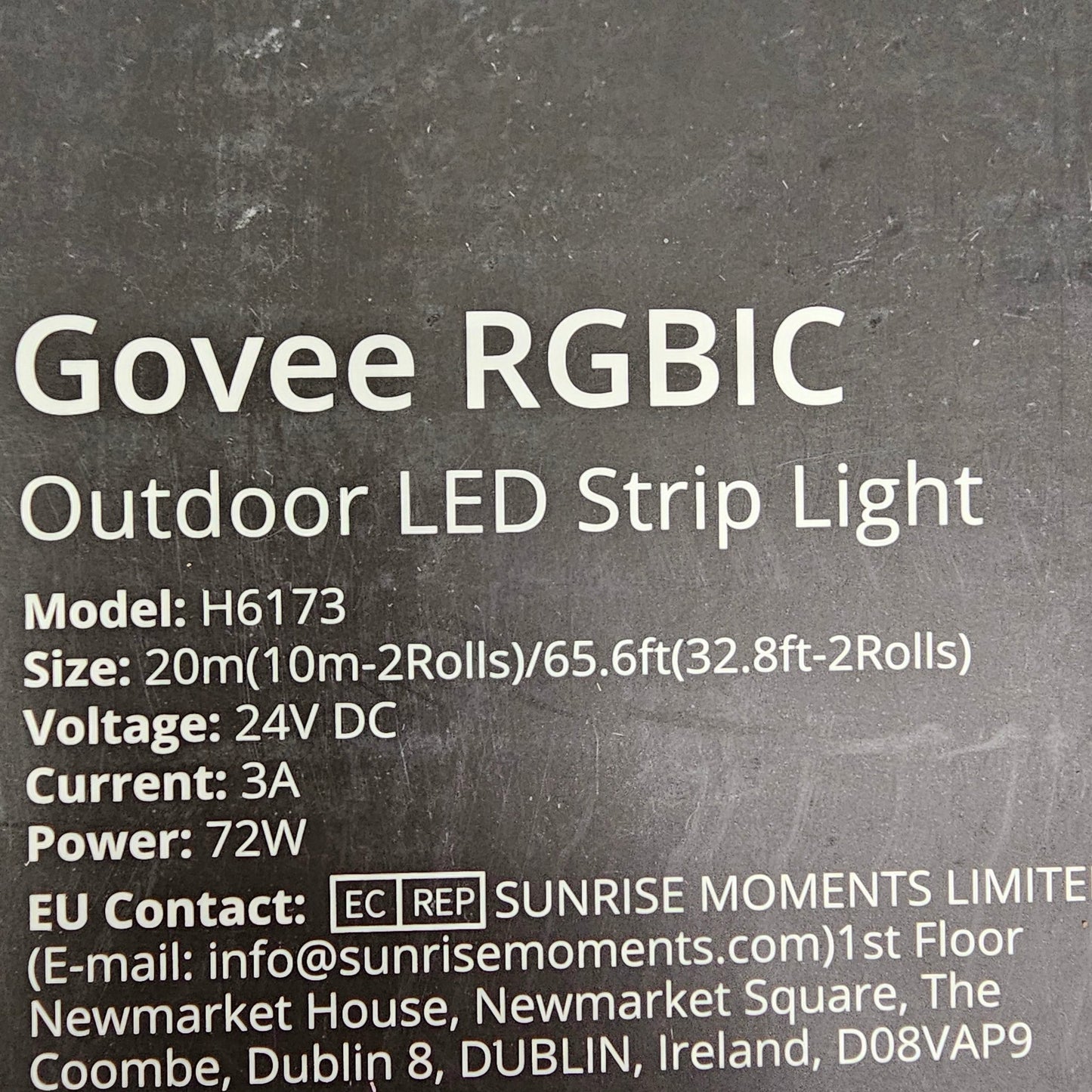 Outdoor LED Strip Light RGBIC 65.6 Ft Govee H6173 - DQ Distribution