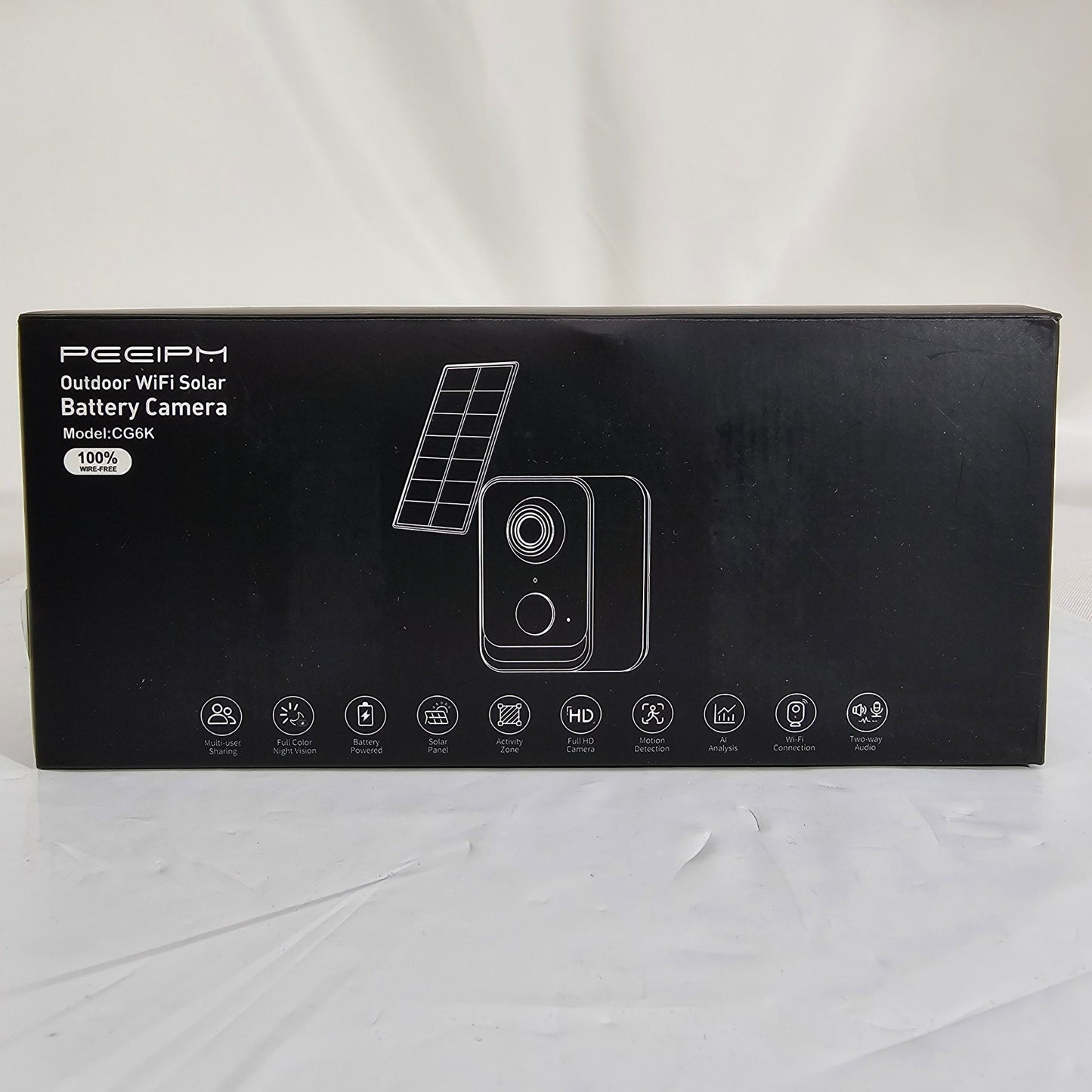Outdoor Wi-Fi Solar Battery Camera Peeipm CG6K - DQ Distribution