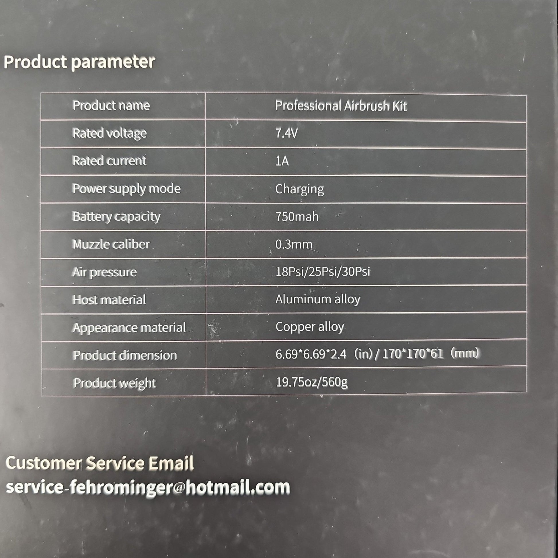 Professional Airbrush Kit Black fehrominger - DQ Distribution