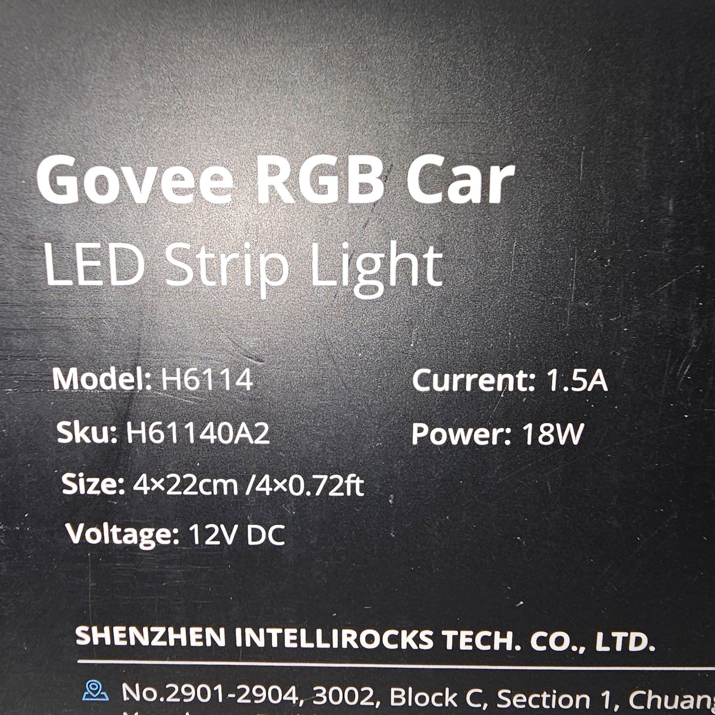 RGB Car LED Strip Lights Govee H6114 - DQ Distribution