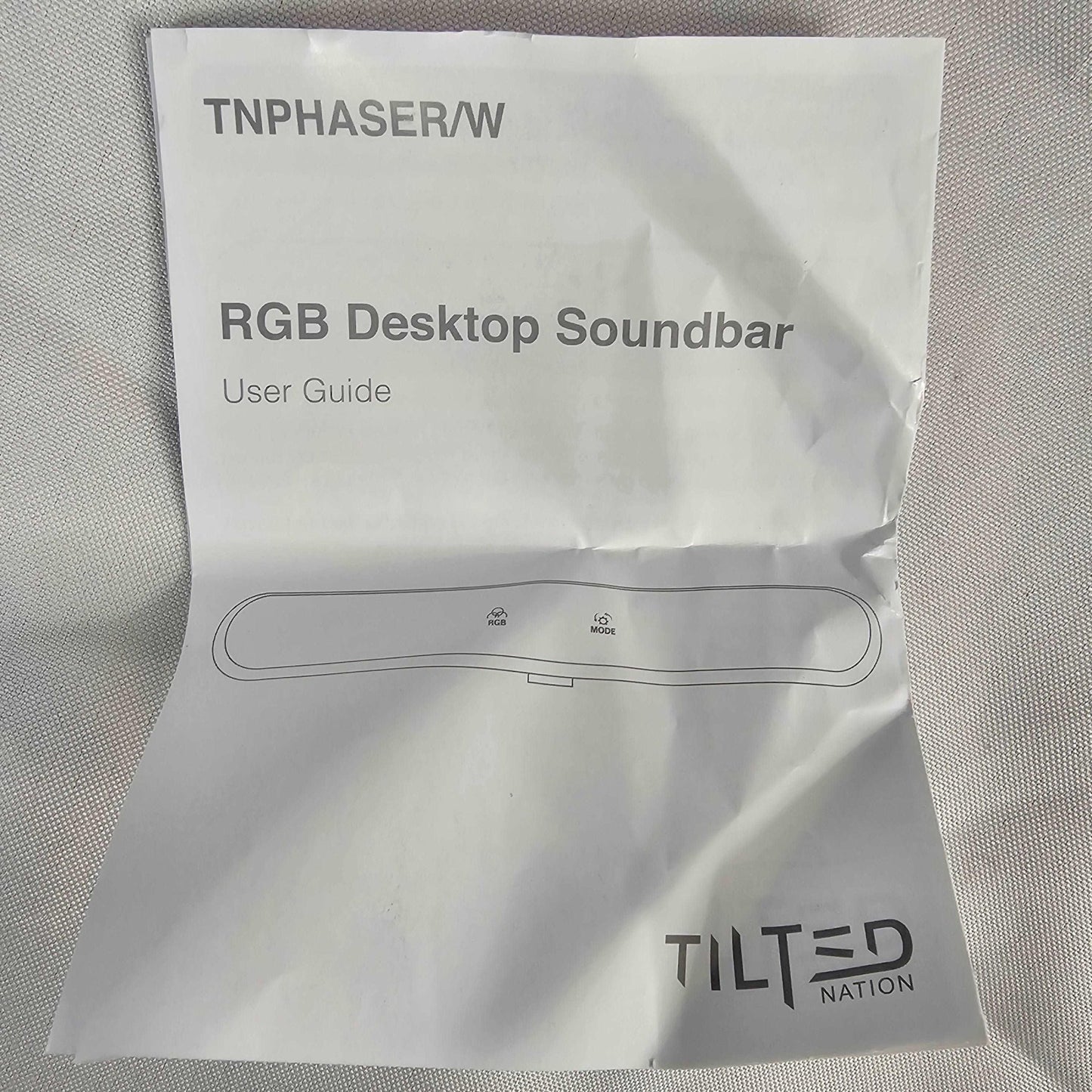 RGB Desktop Soundbar Tilted Nation TNPHASERW - DQ Distribution