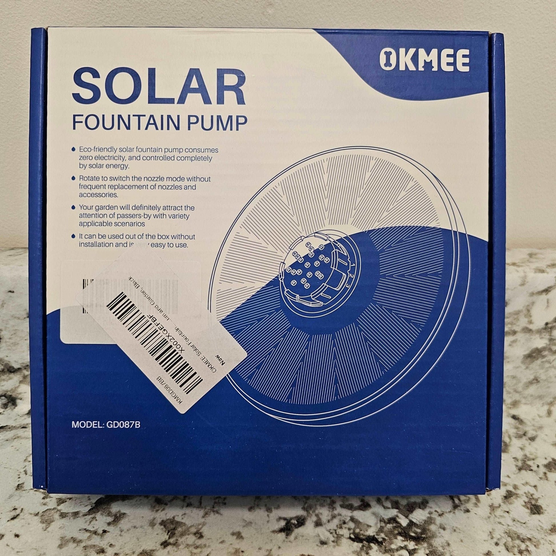 Solar Fountain Pump - Eco-Friendly, Rotatable Nozzle, Easy Setup, 70cm Spray Height - DQ Distribution