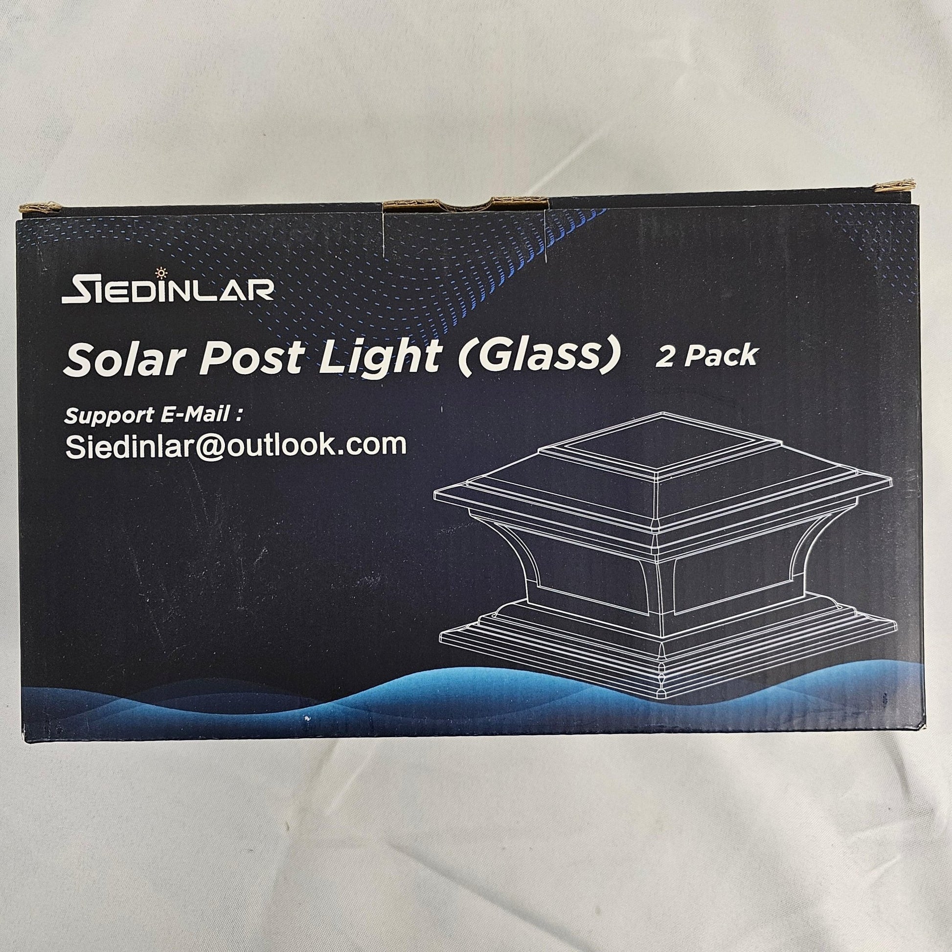 Solar Post Light (Glass) 2 Pack Siedinlar - DQ Distribution