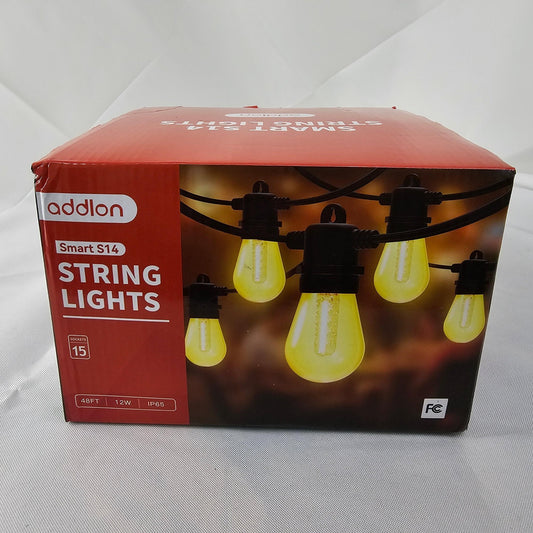 String Lights 48 Ft 12W IP65 addlon Smart S14 - DQ Distribution