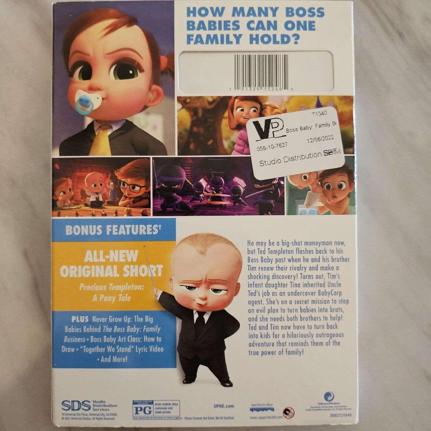 The Boss Baby Family Business DVD 2021 - DQ Distribution