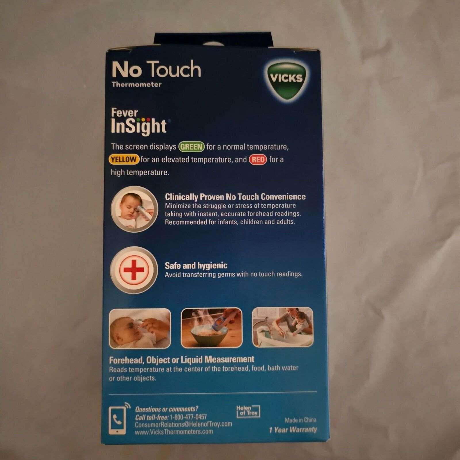 Vicks No Touch 3-in-1 Thermometer, Fast Accurate Forehead, Food, Bath - DQ Distribution